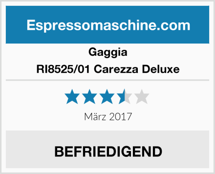 Gaggia RI8525/01 Carezza Deluxe Test
