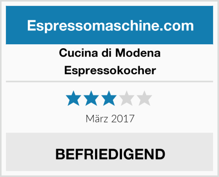 Cucina di Modena Espressokocher Test