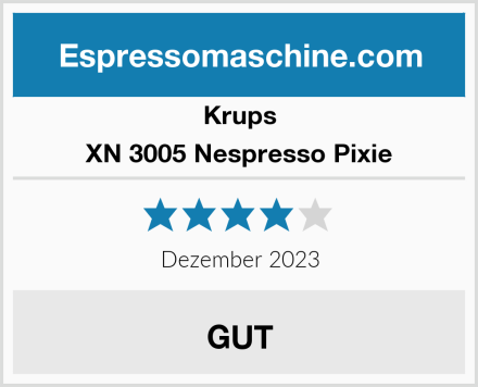 Krups XN 3005 Nespresso Pixie Test