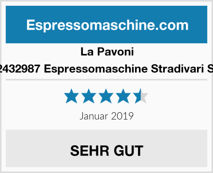 La Pavoni 862432987 Espressomaschine Stradivari SPH Test
