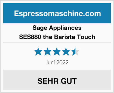 Sage Appliances SES880 the Barista Touch Test