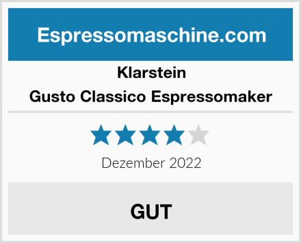 Klarstein Gusto Classico Espressomaker Test