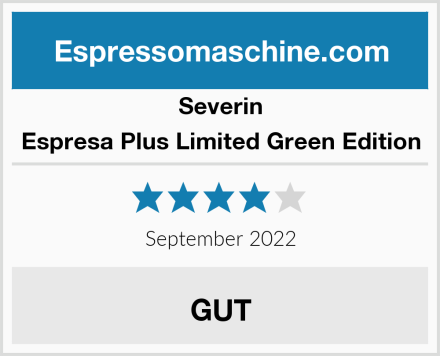 Severin Espresa Plus Limited Green Edition Test