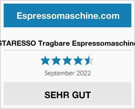  STARESSO Tragbare Espressomaschine Test