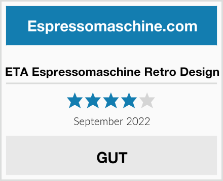 ETA Espressomaschine Retro Design Test