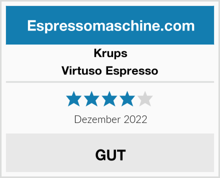 Krups Virtuso Espresso Test