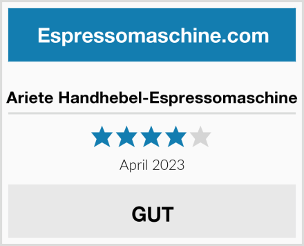  Ariete Handhebel-Espressomaschine Test