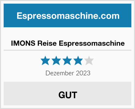  IMONS Reise Espressomaschine Test