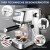  AMZCHEF Espressomaschine mit Milchaufschäumer